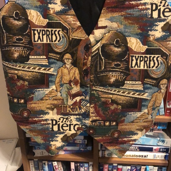 Vintage On Tour Tapestry Transportation Sz M Vest - Picture 3 of 7
